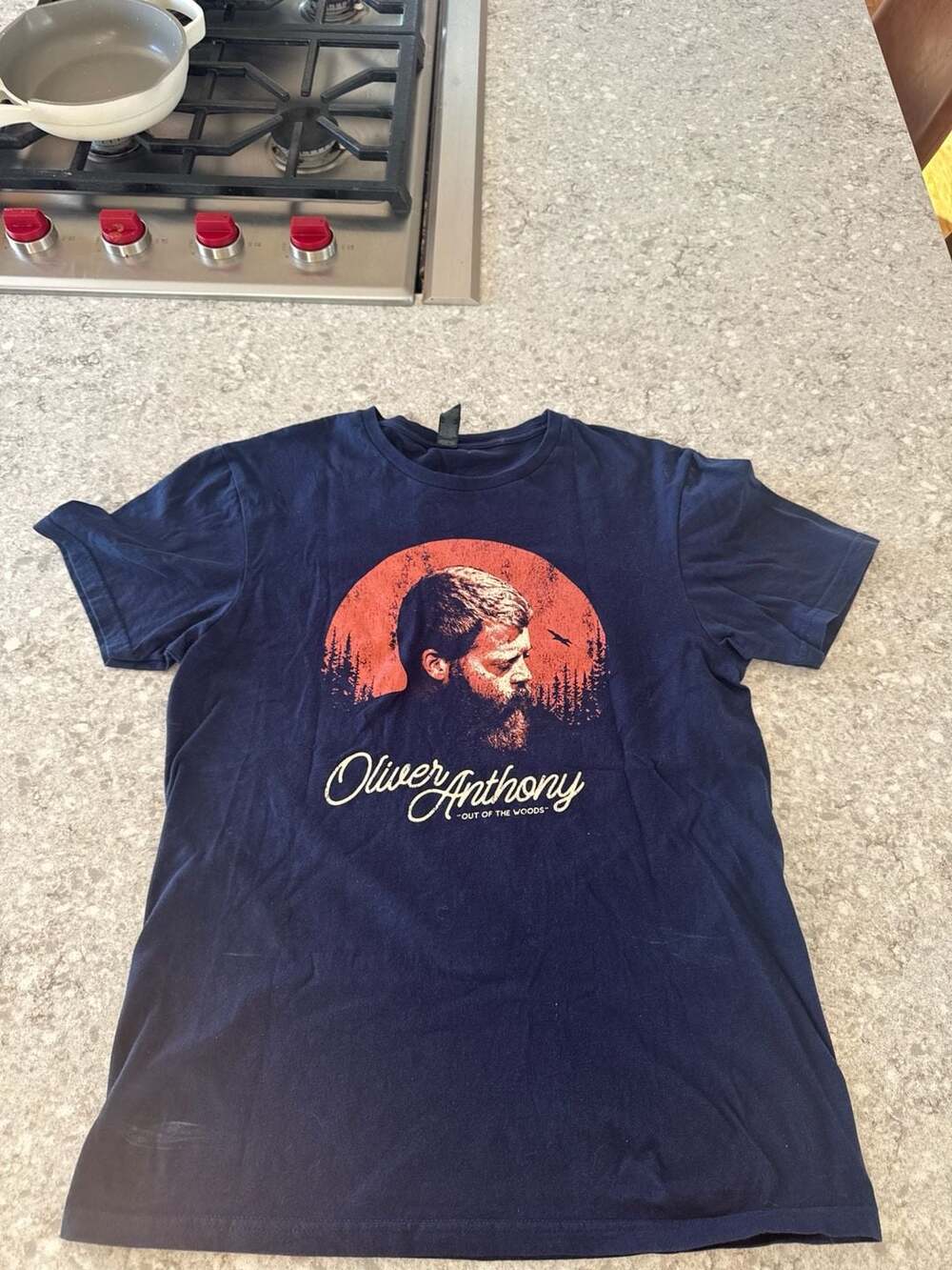 Oliver Anthony Out Of The Woods Tour T-Shirt Navy Blue